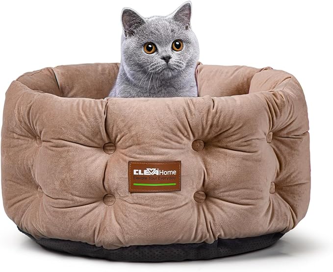 ClevaHome Deep Nest Cat Bed for Small Pets up to 15lbs by ClevaHome