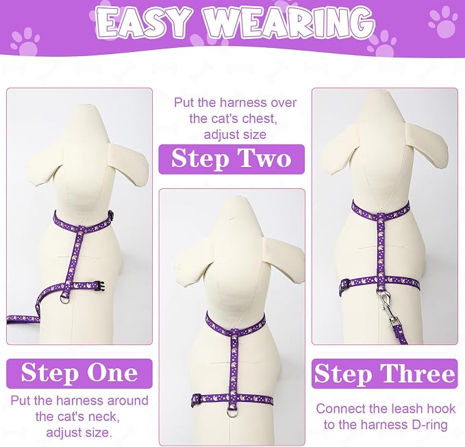 2 Pack Cat Harness and Leash - Image 4
