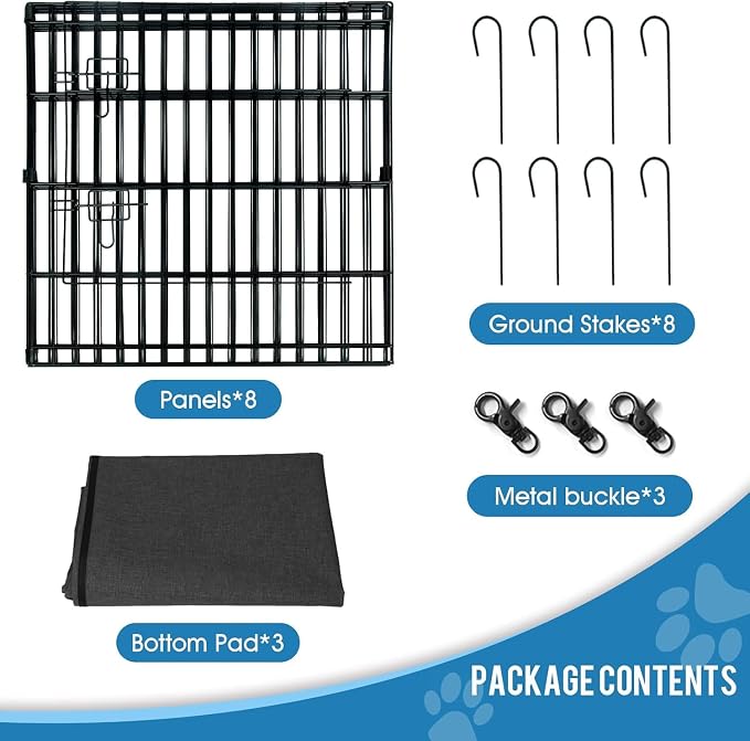 Dog Pen Pet Playpen Dog Fence Indoor Foldable Metal Wire Exercise Puppy Play - Image 5