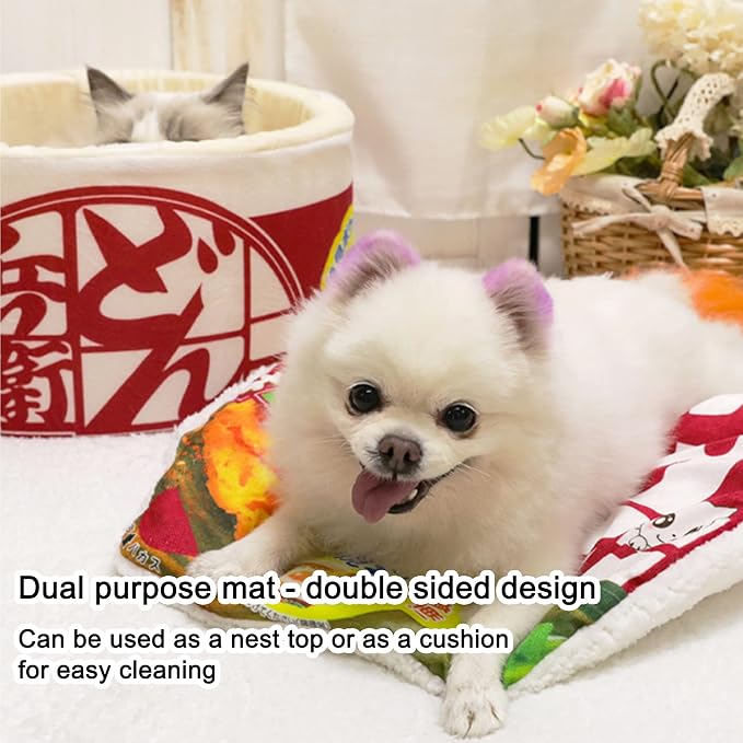 寵幸 Ramen Noodle Dog & Cat Bed, Keep Warm and Super Soft Creative Pet Nest - Image 5