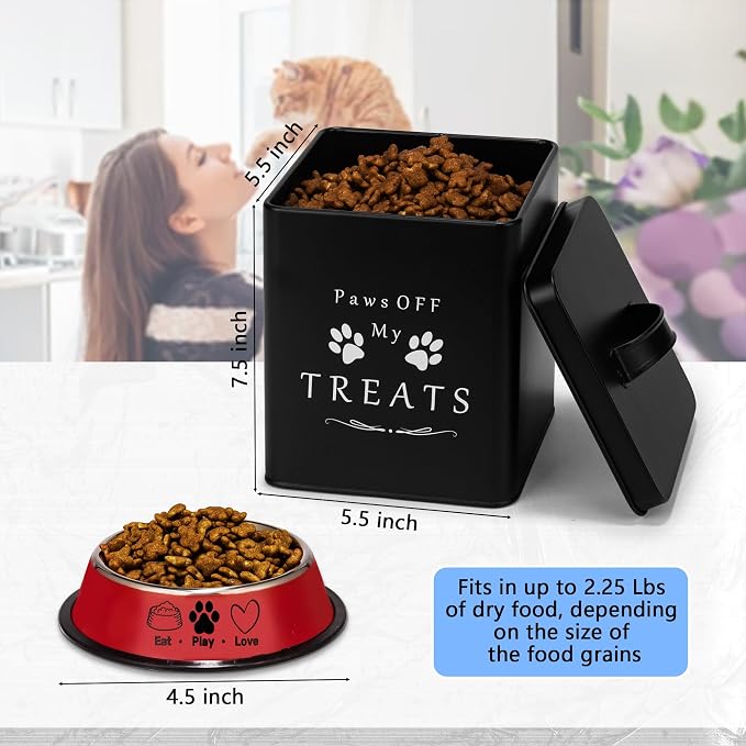 Meraki Home Farmhouse Cat Food and Treats Containers + Feed Scoop + Pet Food - Image 4