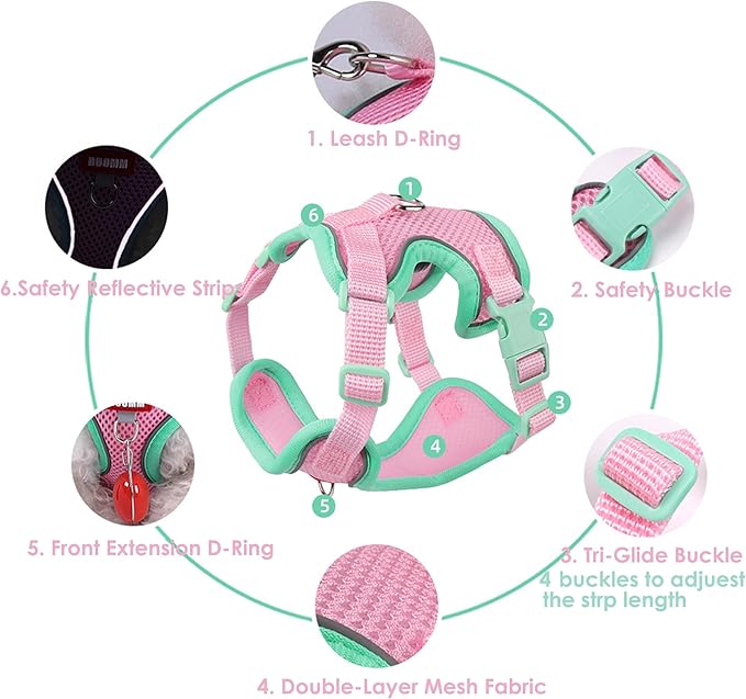 Cat Harness and Leash Set for Walking – Escape-Proof Reflective Vest for Cats - Image 3