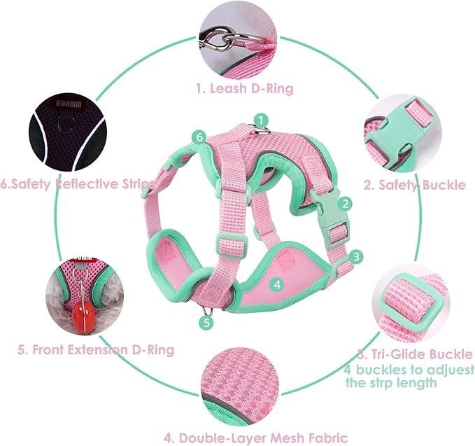 Cat Harness and Leash Set for Walking – Escape-Proof Reflective Vest for Cats - Image 3