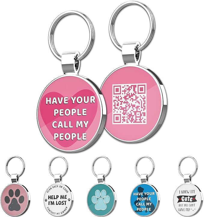 MYLUCKYTAG QR Code Pet ID | Personalized Dog & Cat Collar Tag | Online Profile by MYLUCKYTAG