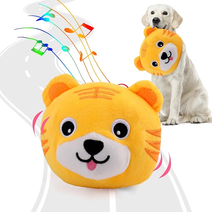 BABORUI Interactive Dog Toys Tiger, Jumping Squeaky Dog Toys by BABORUI