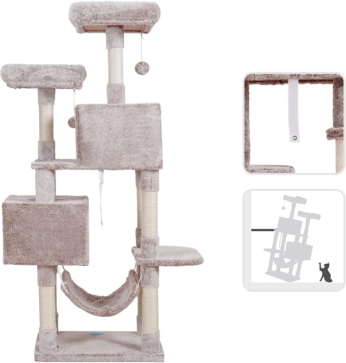Hey-brother Large Multi-Level Cat Tree Condo Furniture - Image 8