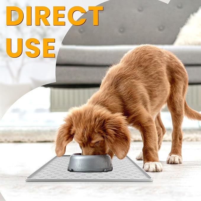 Ptlom Dog Food Mat Anti-Slip Pet Bowl Mats - Image 3