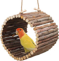 Natural Apple Wood Parrot Hammock & Tree Caves by Oooct