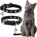EXPAWLORER Leather Cat Collar for Girl Boy- Adjustable Pet Collar by EXPAWLORER