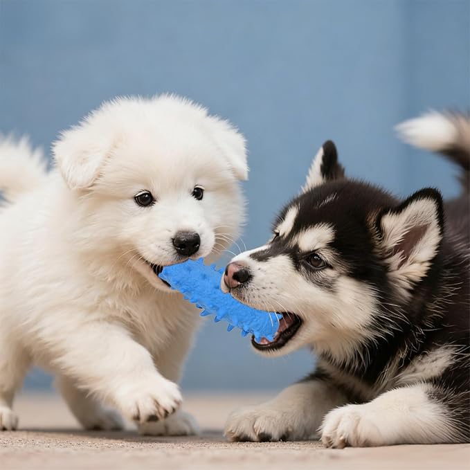 2 Pack Dog Toys for Aggressive Chewers, Tough Puppy Chew Toys Teething Bone for - Image 6
