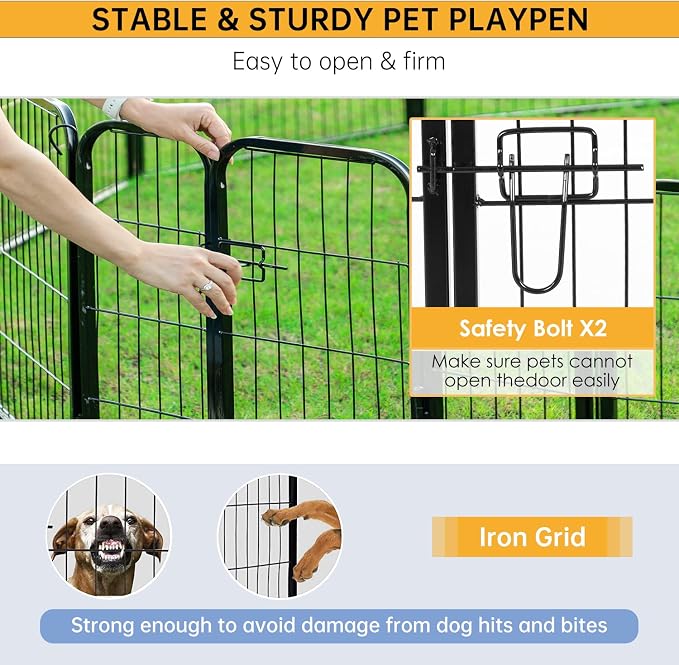 BestPet | Dog Playpen | 24 Inch, 32 Panels | Heavy Duty Metal Pet Exercise Pen - Image 5