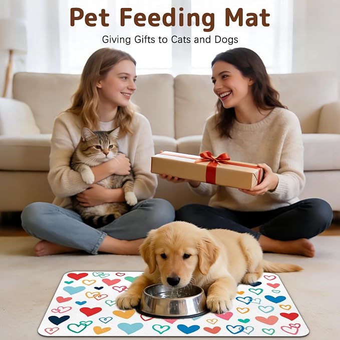 Dog Food Mat for Bowls, Absorbent Quick Dry Dog Cat Mats for Food and Water - Image 8