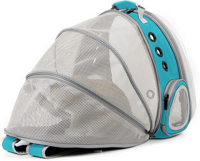 Back Expandable Cat Backpack Carrier, Fit up to 12 lbs, Space Capsule Bubble - Image 5