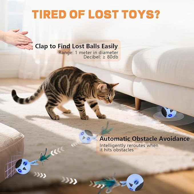 Cat Toys, Interactive Cat Toys for Indoor Cats, USB Rechargeable Electronic - Image 5