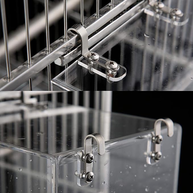 Bird Bath Cage, Cleaning Pet Supplies Cockatiel Bird Bathtub - Image 4