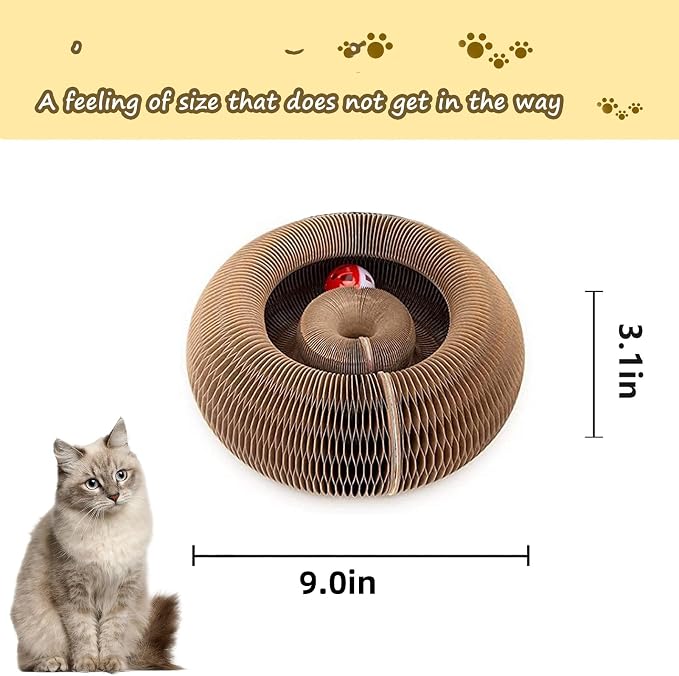 Kitty Curlz Cat Scratching Board, Magic Organ Cat Toy, Made of Recyclable - Image 2