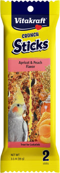 Vitakraft Crunch Sticks Cockatiel Treat Apricot Peach Flavor by Vitakraft
