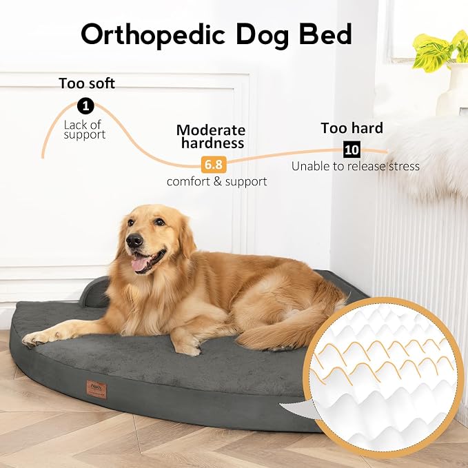Large Dog Bed - XL Orthopedic Egg-Crate Memory Foam Dog Beds - Image 2