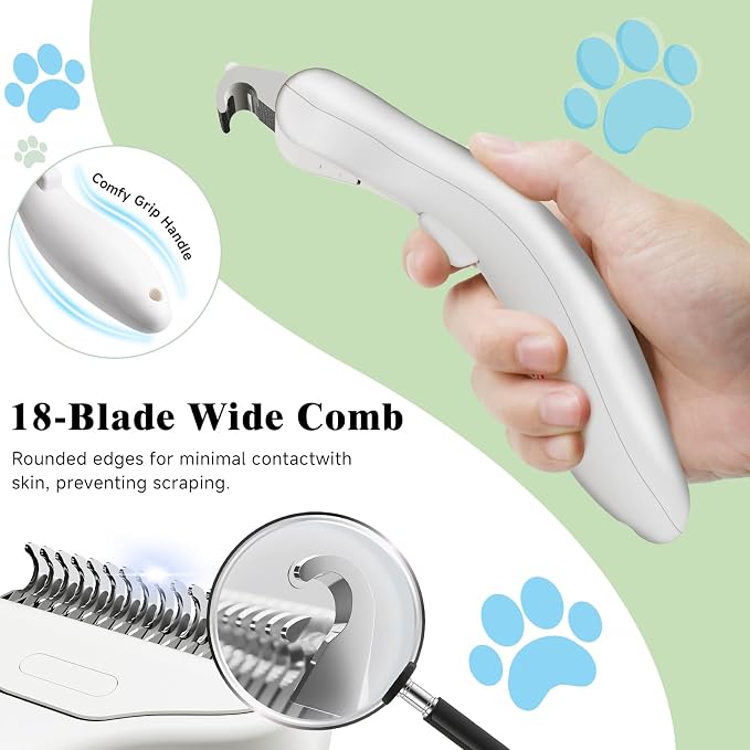 Pet Steam Brush for Dog & Cat – shower bath brush – Steam for Shedding & - Image 8