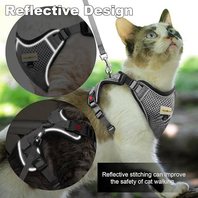 Cat Harness and Leash for Walking, Retractable Cat Harnesses and Leash Set - Image 3