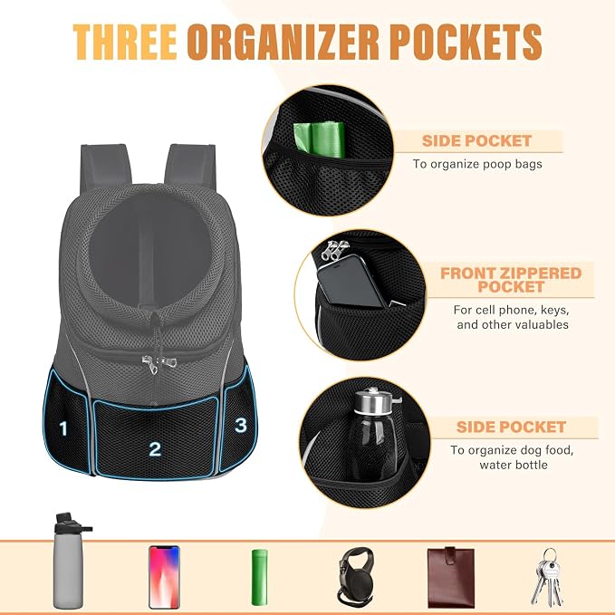 YUDODO Dog Front Carrier Backpack, Adjustable Breathable Pet Carrier - Image 4