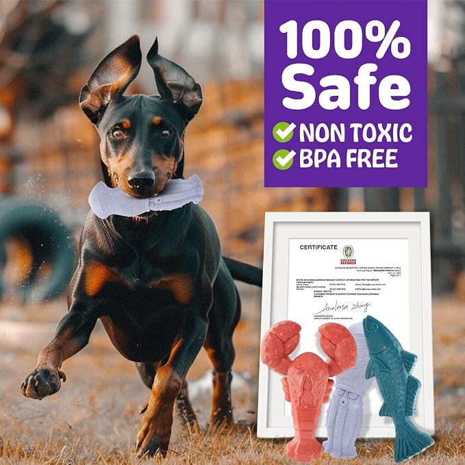 Dog Toys for Aggressive Chewers, 3 Pack Indestructible Dog Chew Toys, Super - Image 6