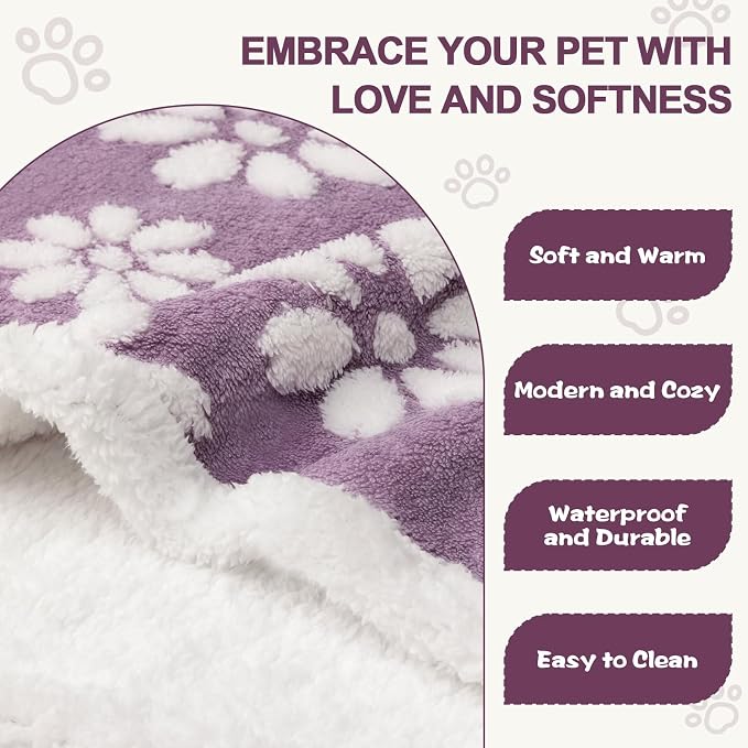 Waterproof Blanket for Dog Cat or Adult, Cute 3D Textured Flower Dog Blanket - Image 3