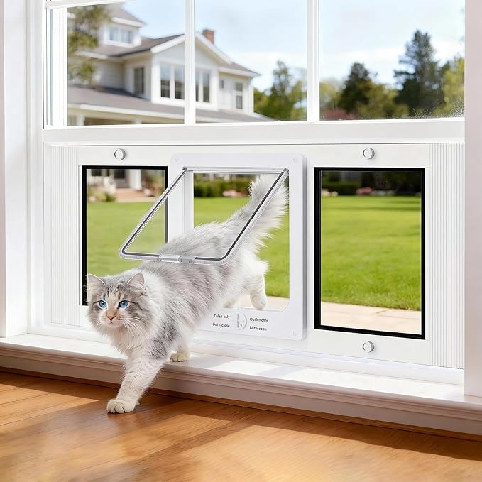 Aluminum Frame Window Cat Door by Unknown