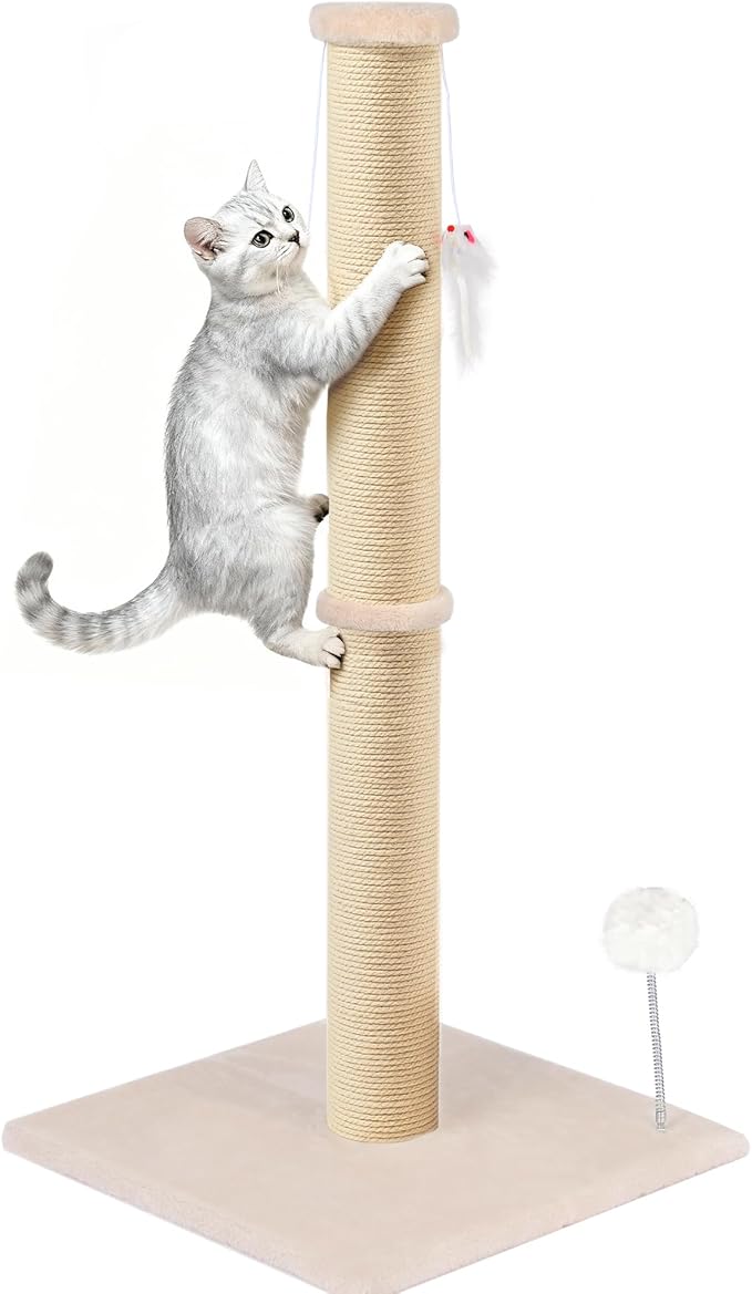 36 Inch Tall Cat Scratching Post – Sisal Cat Scratcher by PELUOMOZ