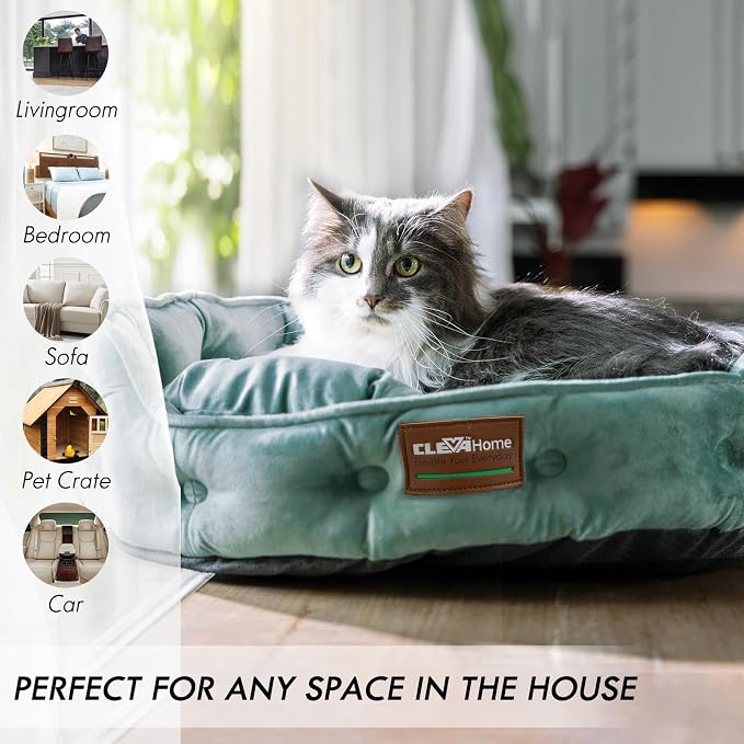 ClevaHome Cat Dog Bed for Small Pets up to 15lbs - Image 3