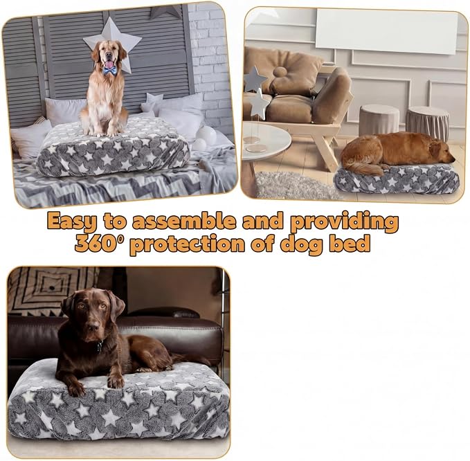 Youyole Large Washable Rectangle Dog Bed Cover Replacement Waterproof 36 x 23 x - Image 4