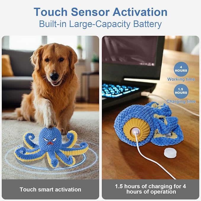 Interactive Dog Toys Octopus, Durable Automatic Jumping Dog Toy to Keep Them - Image 4