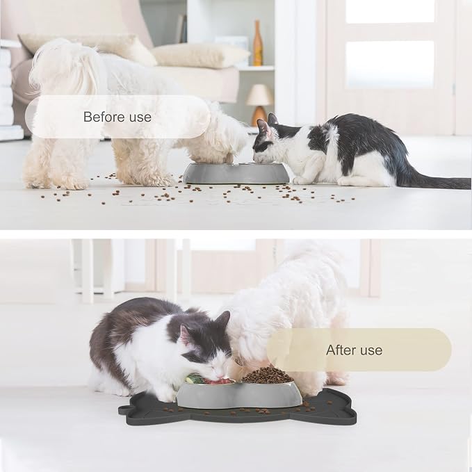 Coomazy Cat Food Mat, Thicker Dog Feeding Mat - Image 5