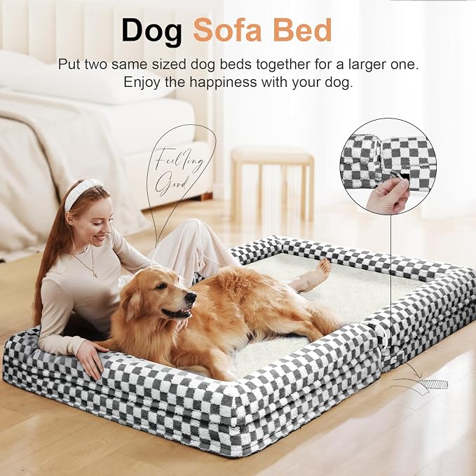 Large Dog Bed Orthopedic Washable: Beds Bolster XL Bed Large Big Dogs Egg Crate - Image 3