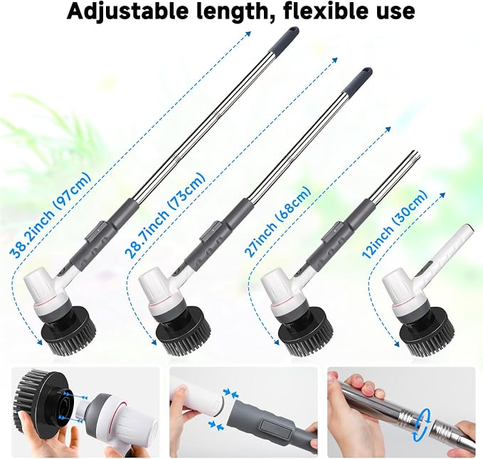 AQQA 8-in-1 Electric Aquarium Cleaning Kit IPX9 Waterproof Cordless - Image 6