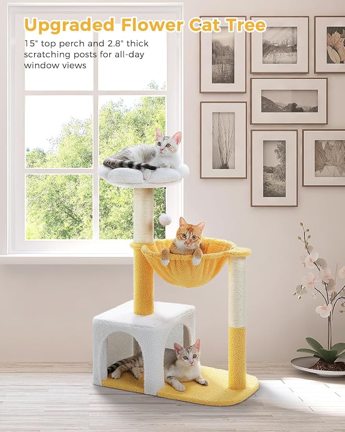 Cute Cat Tree with Flower Top Bed - Image 7
