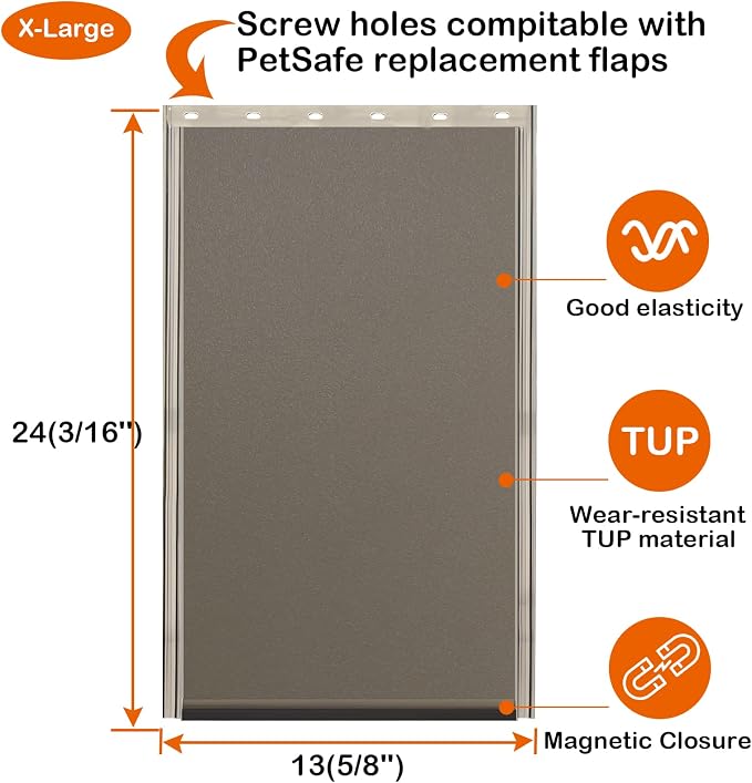 X-Large Dog Door Replacement Flap Compatible - Image 3