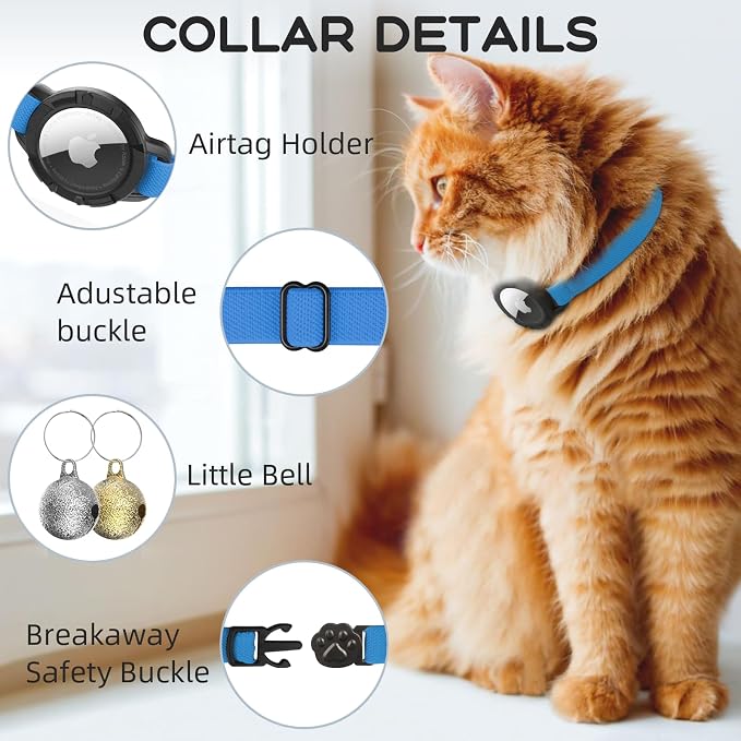 AirTag Cat Collars, Stretchy Collar - Image 5