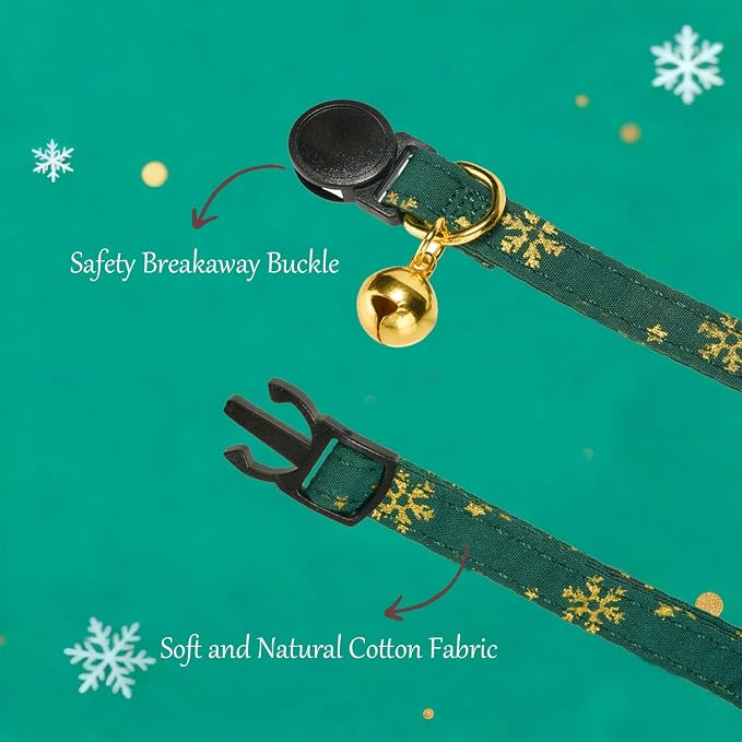 Bunny Ear Christmas Bowtie Cat Collar - Image 2