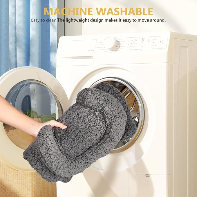 Self Warming Cat Bed Mat with U-Shaped Pillow -24"x18" Soft Thickened Thermal - Image 6