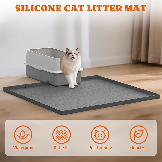 Pawtners Large Cat Litter Mat for Litter Box 2 Packs - Image 3