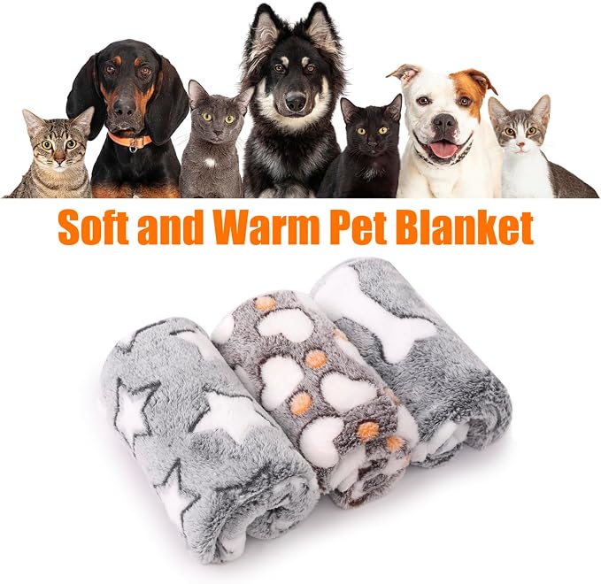 3 Pack Cat and Dog Blanket Soft & Warm Fleece Flanne Pet Blanket, Great Pet - Image 8