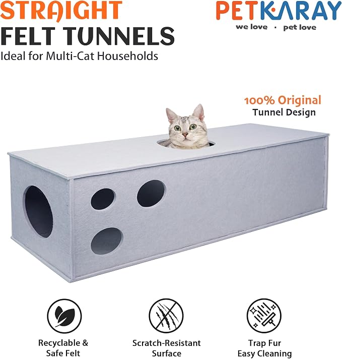 PETKARAY Cat Tunnel, Original Cat Hideaway Cave - Image 2