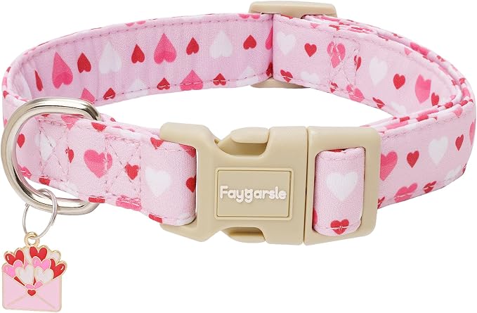 Faygarsle Valentine's Day Dog Collar, Adjustable by Faygarsle
