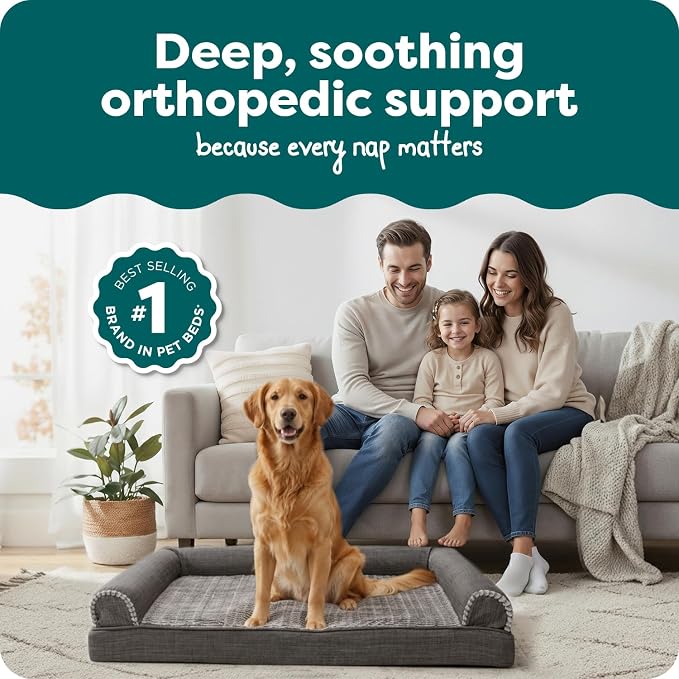 Furhaven Orthopedic Dog Bed for Large Dogs w/ Removable Bolsters & Washable - Image 2