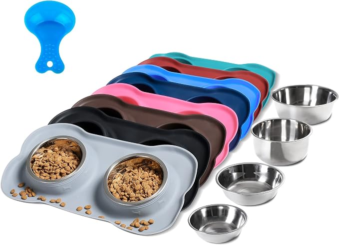 Hubulk Pet Dog Bowls 2 Stainless Steel Dog Bowl by Hubulk