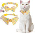 Cat Collar Breakaway with Bells, 2 Pack Soft Butterfly Kitten Collar with by DILLYBUD
