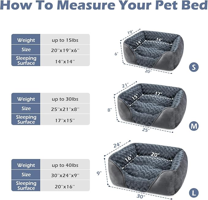INVENHO Rectangle Washable Orthopedic Dog Bed - Image 3