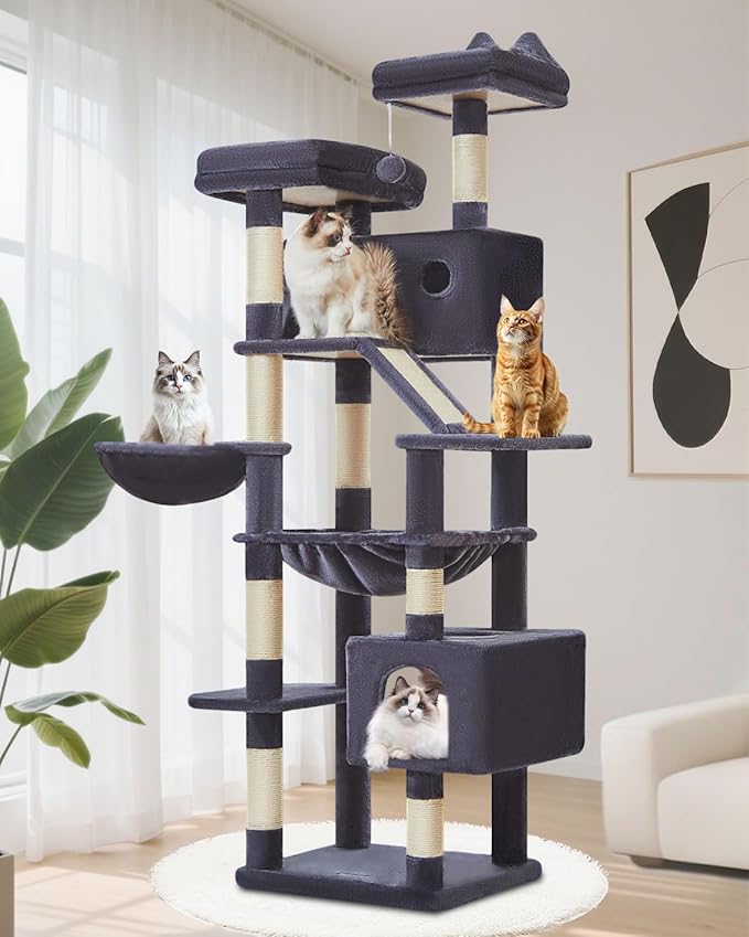 Taoqimiao Cat Tree 71-Inch, Cat Tower by Taoqimiao