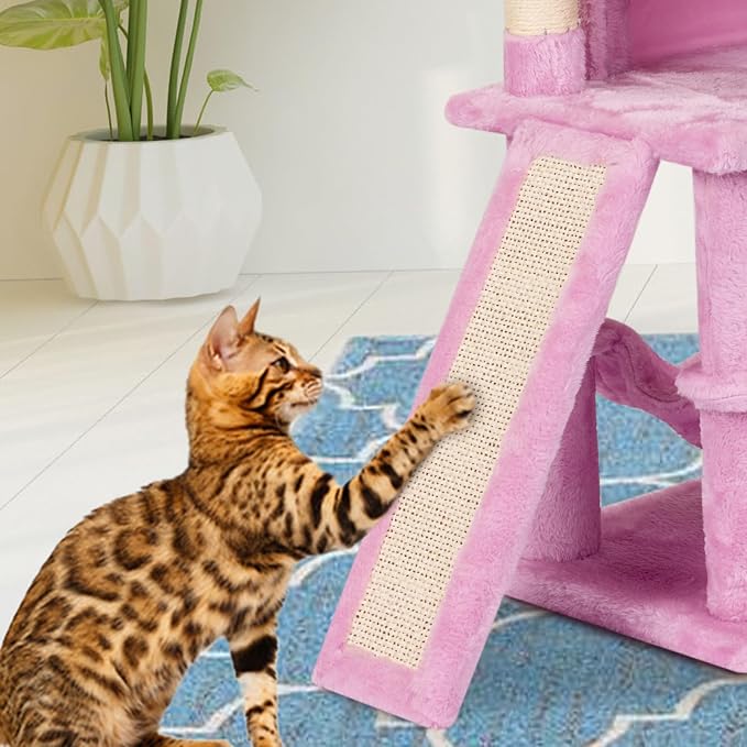 MIAO PAW Pink Cute Cat Tree for Indoor Cat Tower - Image 6
